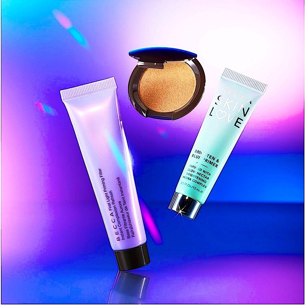 🆕💜BECCA: “PUT A GLOW ON IT” Primer and Highlighter Trio